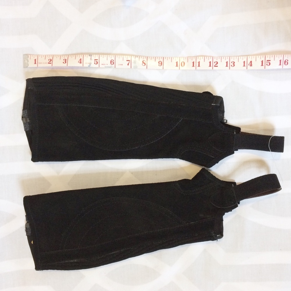 DUBLIN Black Leather Suede Half Chaps - Picture 8 of 8
